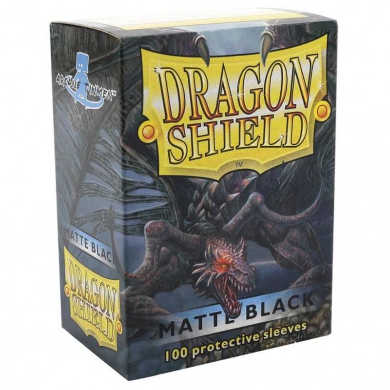 Dragon Shield | Standard Size Card Matte Sleeves | 100 CT | Black