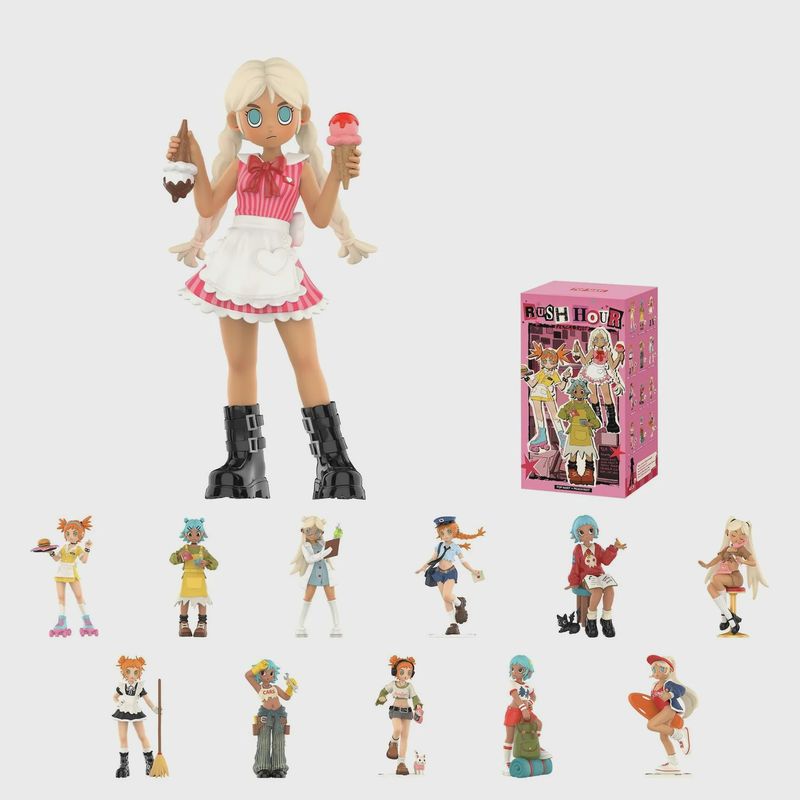 POP MART Peach Riot Rush Hour Series Figures Blind Box Figures - Single Box