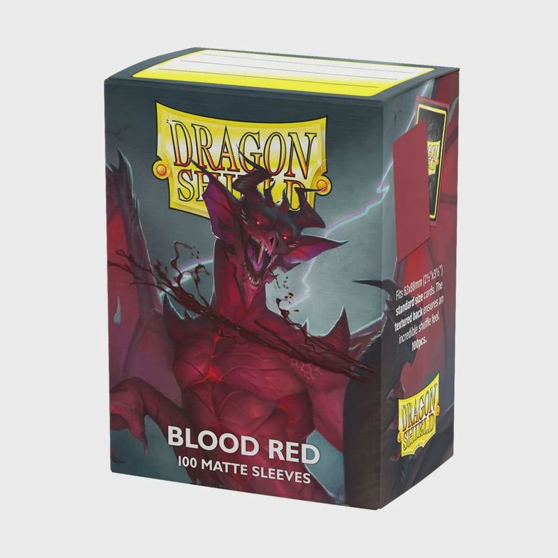 Dragon Shield | Standard Size Card Matte Sleeves | 100 CT | Blood Red
