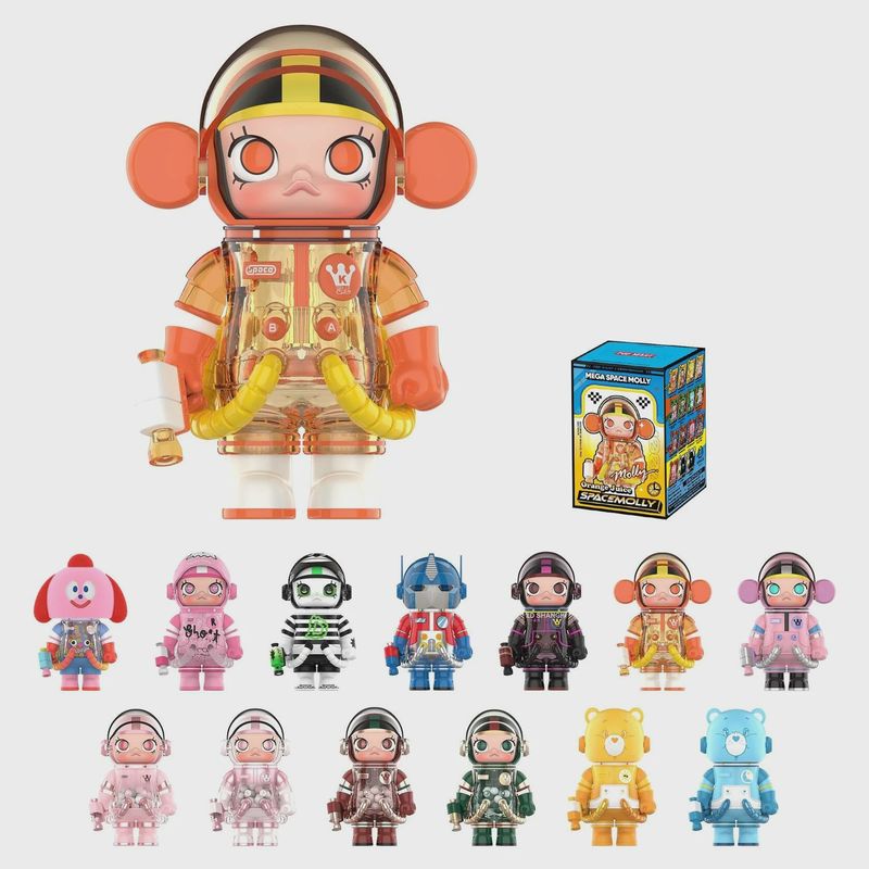 POP MART MEGA Space Molly 100% Series 4 Blind Box Figures - Single Box