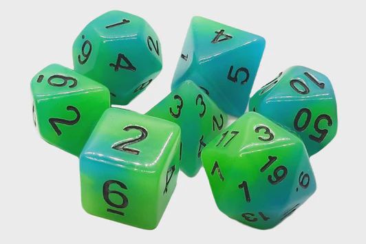 Glow Dice - Green &amp; Blue