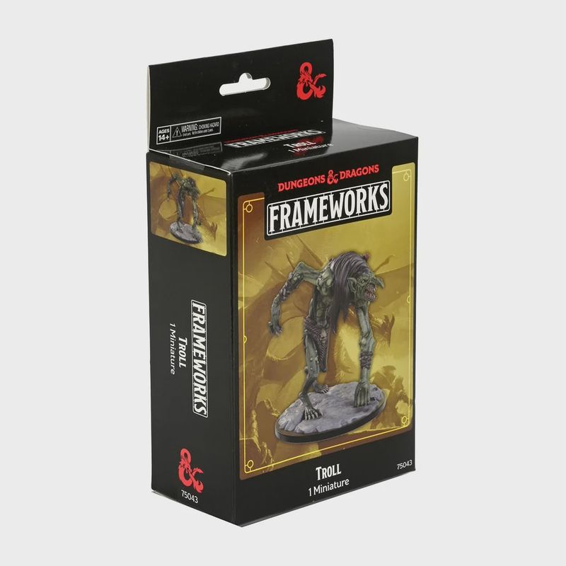 WizKids D&amp;D Frameworks: Troll - Unpainted and Unassembled
