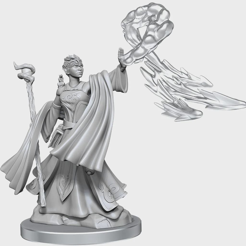 D&amp;D Frameworks: Elf Wizard Female - Unpainted and Unassembled