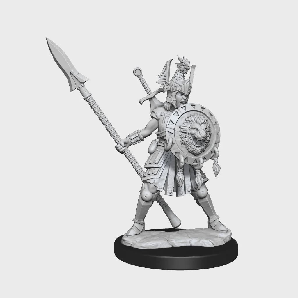 D&amp;D Frameworks: Human Fighter Female - Unpainted and Unassembled
