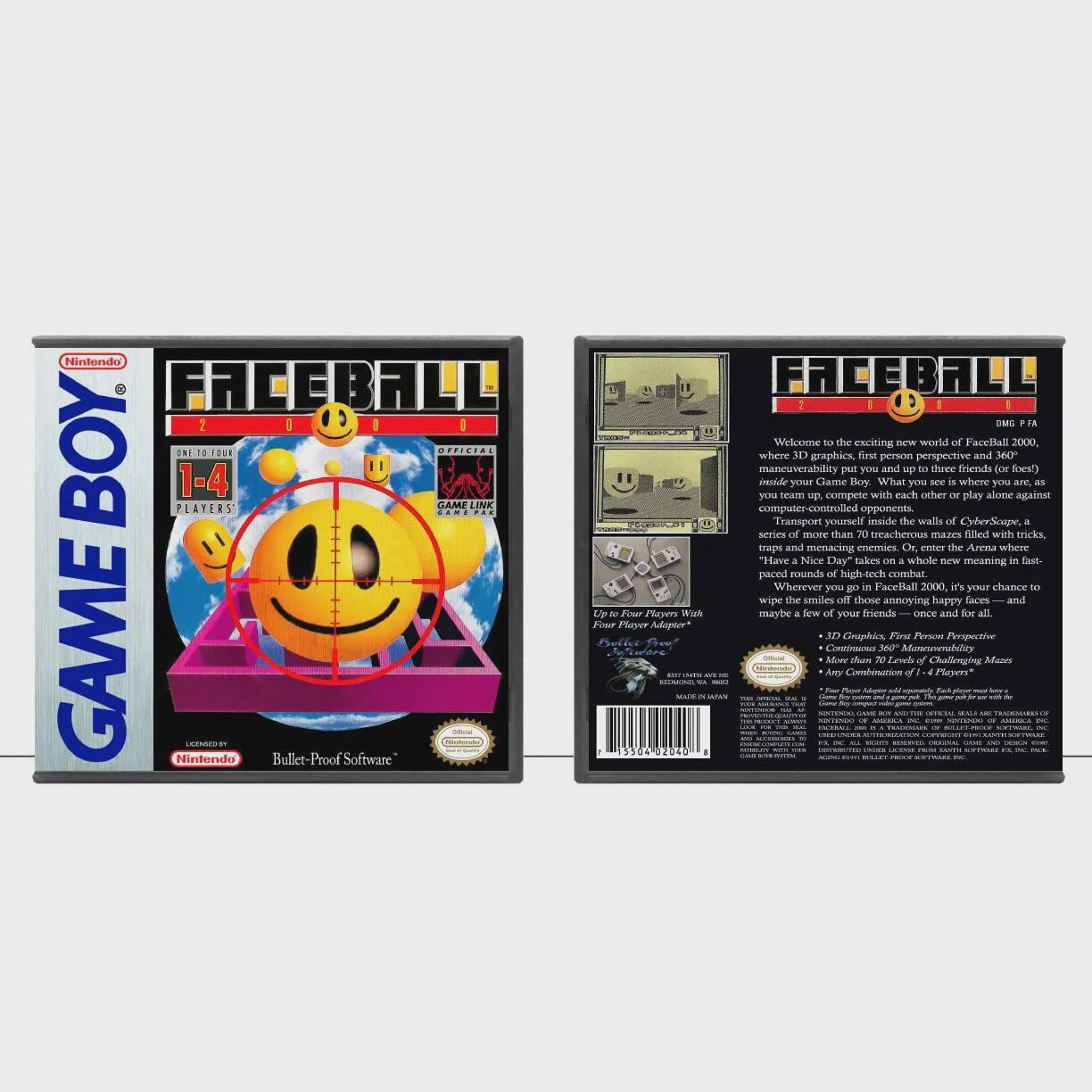 Faceball 2000 | (GB) GameBoy - Loose - No Box - No Manual