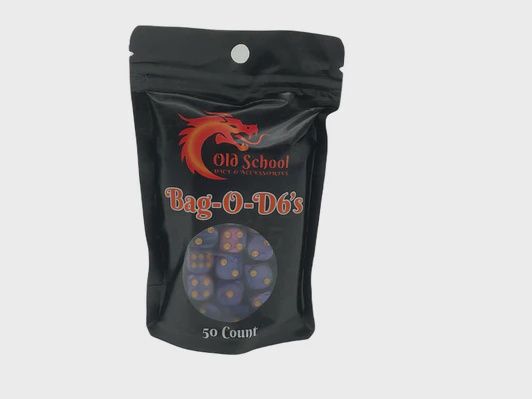 Bag O&#39; D6&#39;s 12mm 50ct - Vorpal Lavender &amp; Blue