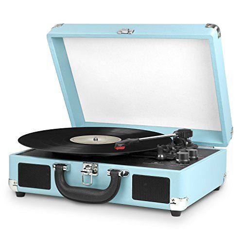 Victrola Nostalgic 3 – Speed Vintage Bluetooth Suitcase Turntable, Turquoise