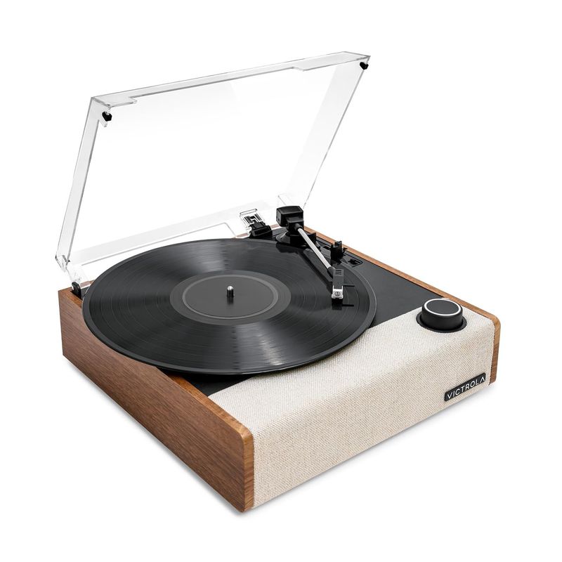 Victrola Eastwood II Record Player with Speakers – Bluetooth 5.1 and Vinyl Stream Technology, (Oak)