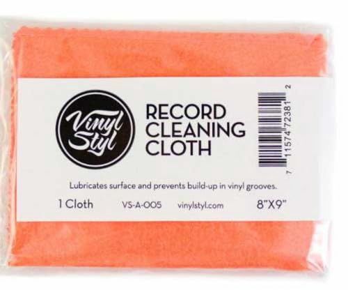 Vinyl Styl® Vinyl Record Cleaning Cloth - Lubricated 8&quot; X 9&quot; (Single) (Orange)