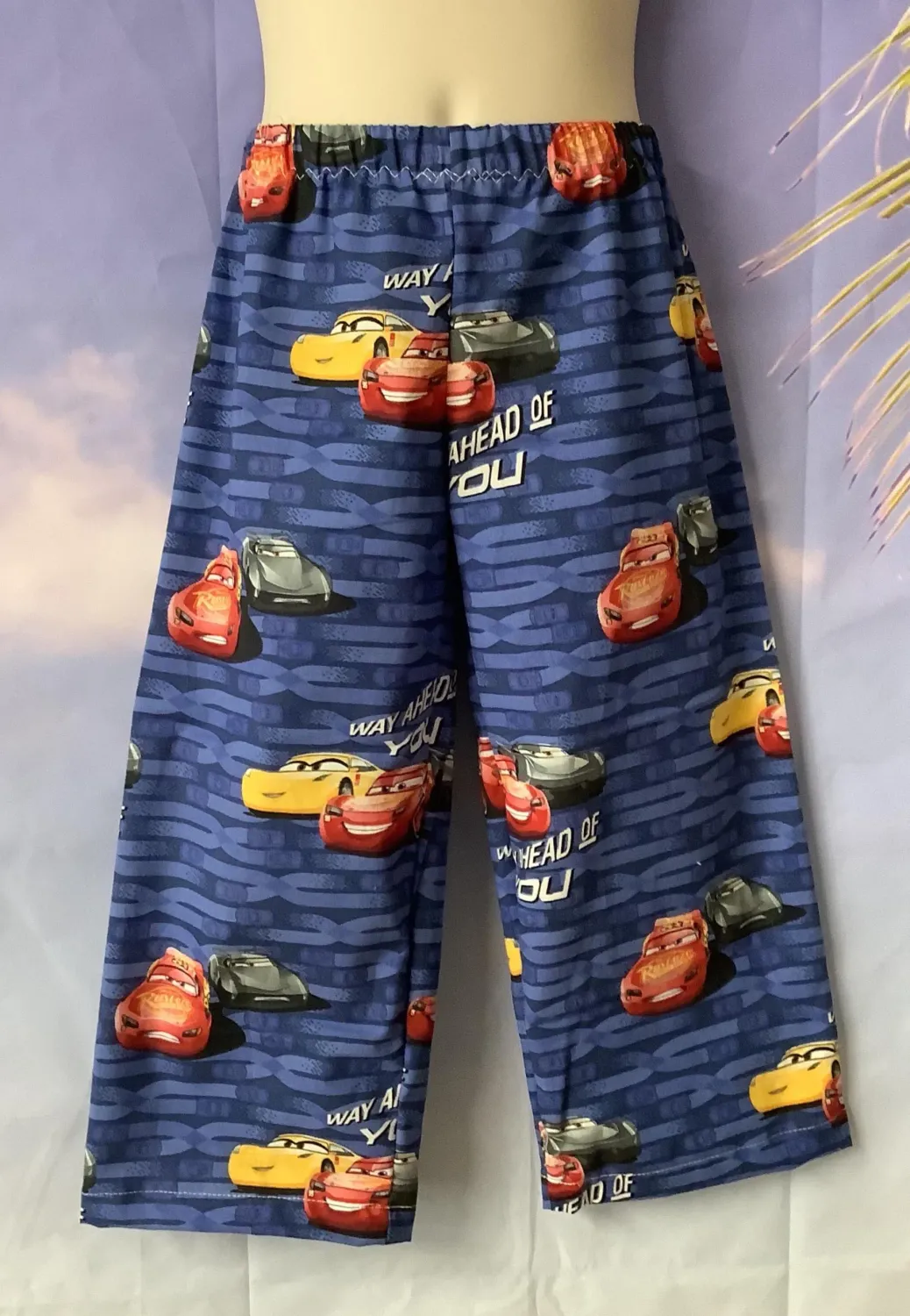 Cars Prints, Juvenile Cotton Play Pants, Fits 18-22&quot; waist, 15&quot; inseam