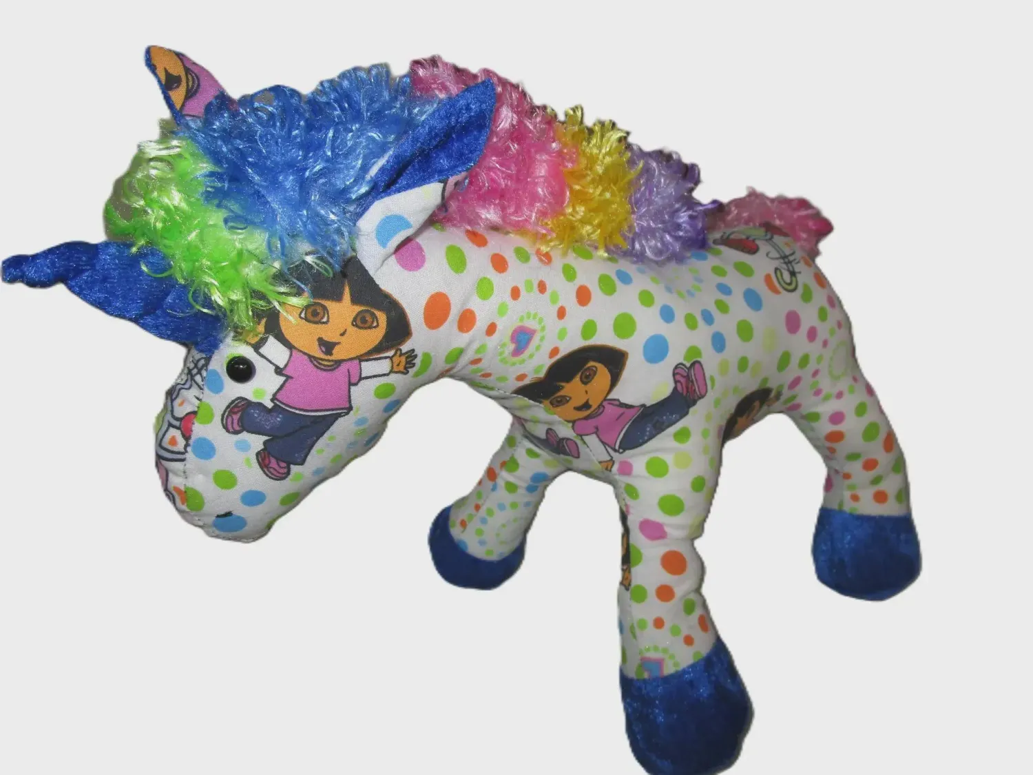 Large Unicorn Handmade Plushie Stuffed Animal, Washable Cotton