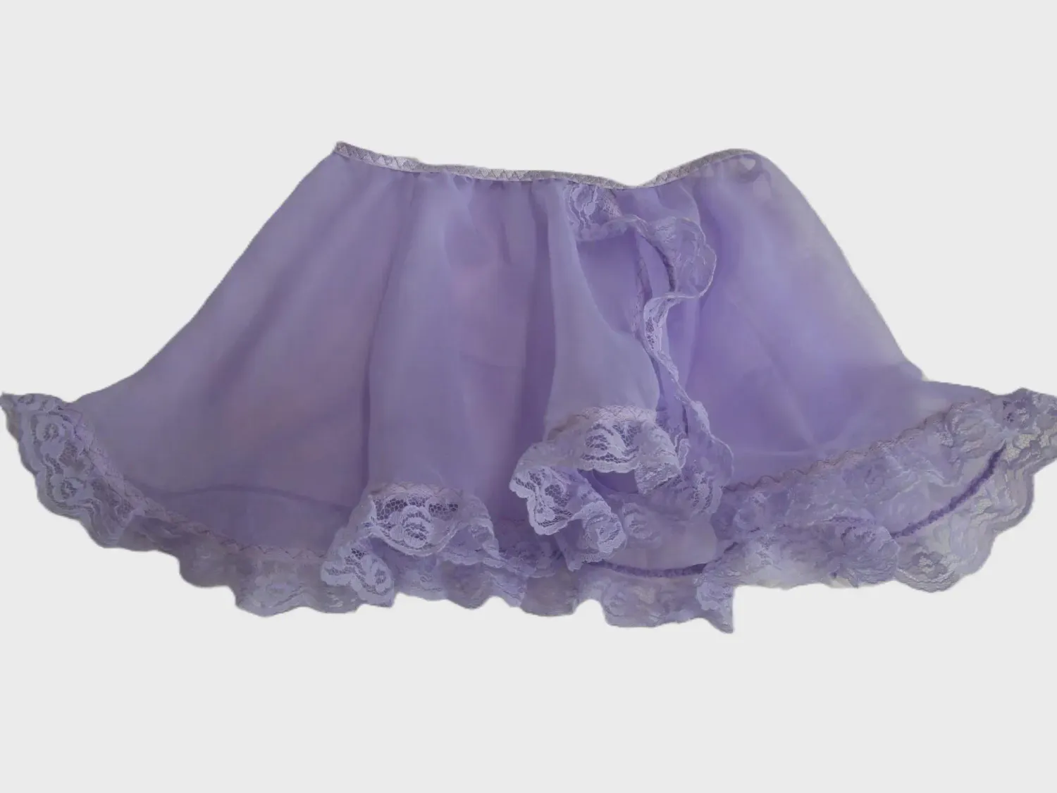 Chiffon Wrap Skirt w/Lace Trim, Girls Sizes