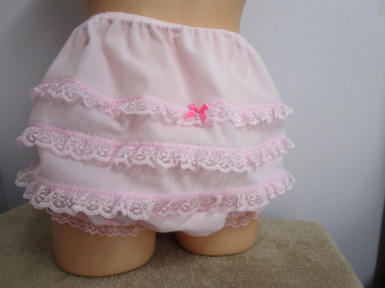 Brushed Tricot Sissy-Style, 8&quot; High Waisted Panties, Butt &amp; Legs