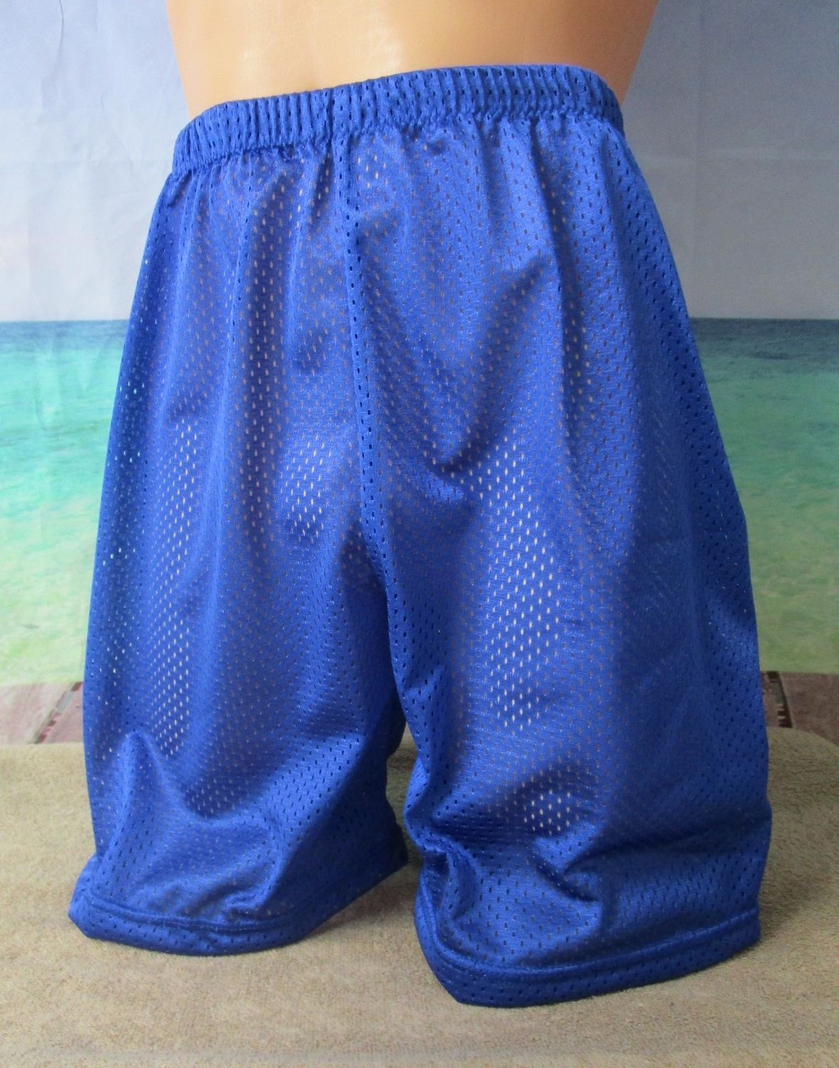 Athletic Nylon Mesh, Small Hole, Men&#39;s Boxer Shorts,  2, 4 or 6&quot; Inseam.