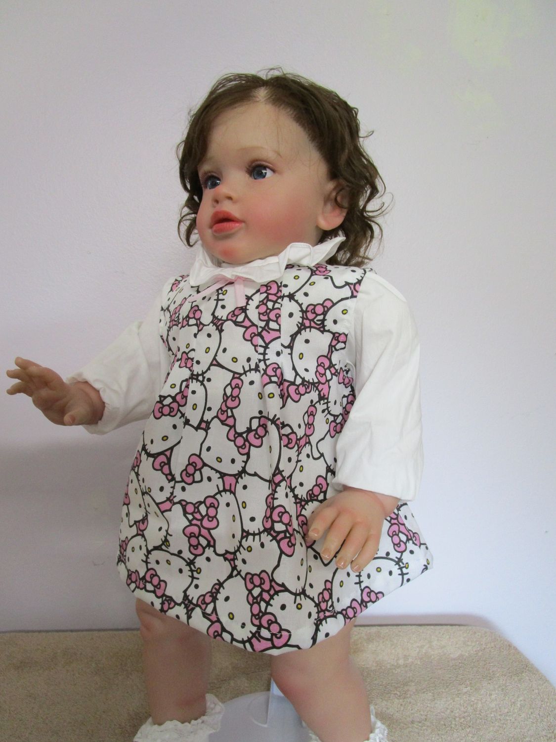 Custom-Made Sleeveless Baby Dress, Handmade Baby Clothing, Juvenile Cotton Print