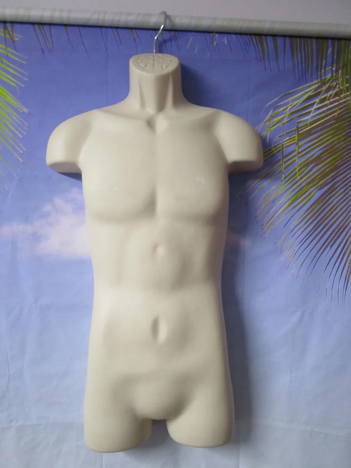 Gently Used Hanging Front Torso Dress Form, Male Mannequin