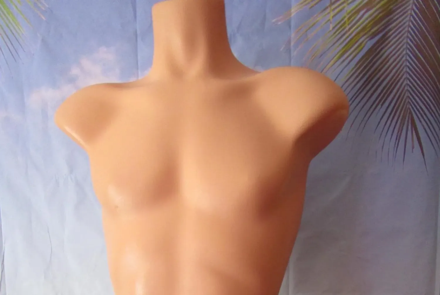 Gently Used Torso Full Round Dress Form, Male Mannequin 38&quot; High, Standing