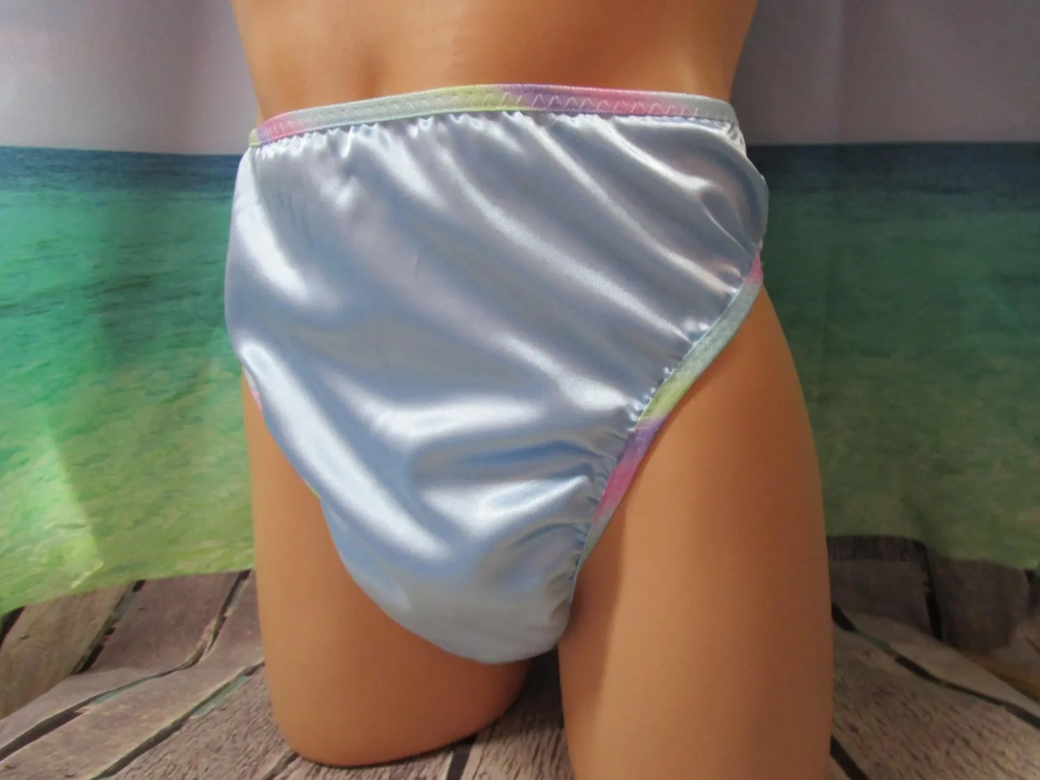 2-Layer Satin French Cut High Leg, Medium Man Front, FOE Trim