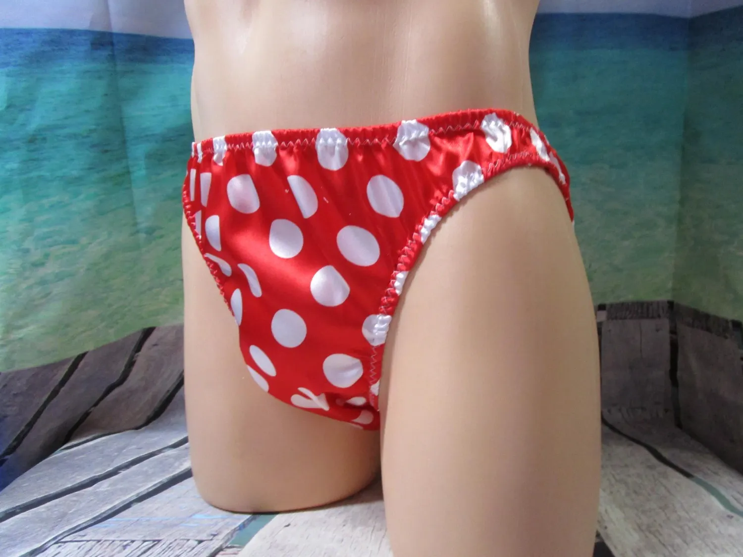 Satin Prints Bikini, Medium Man Front
