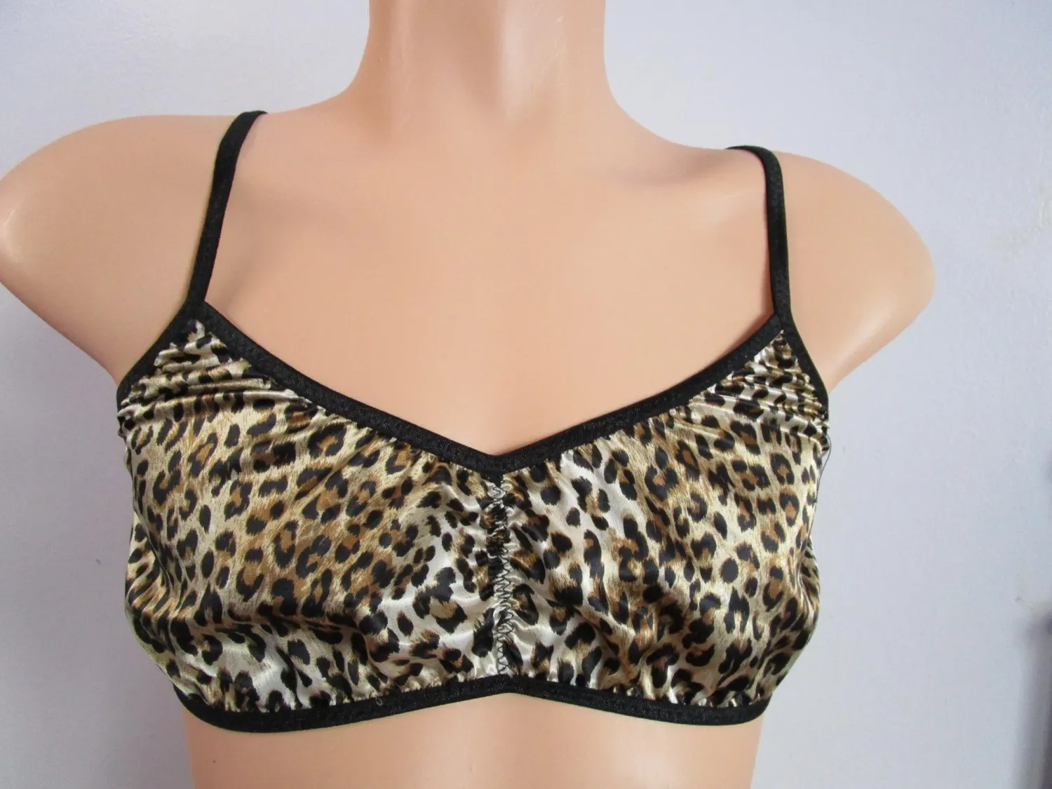 Satin Prints Training Bra, Scrunch Front Option, 1/4&quot; FOE Trim
