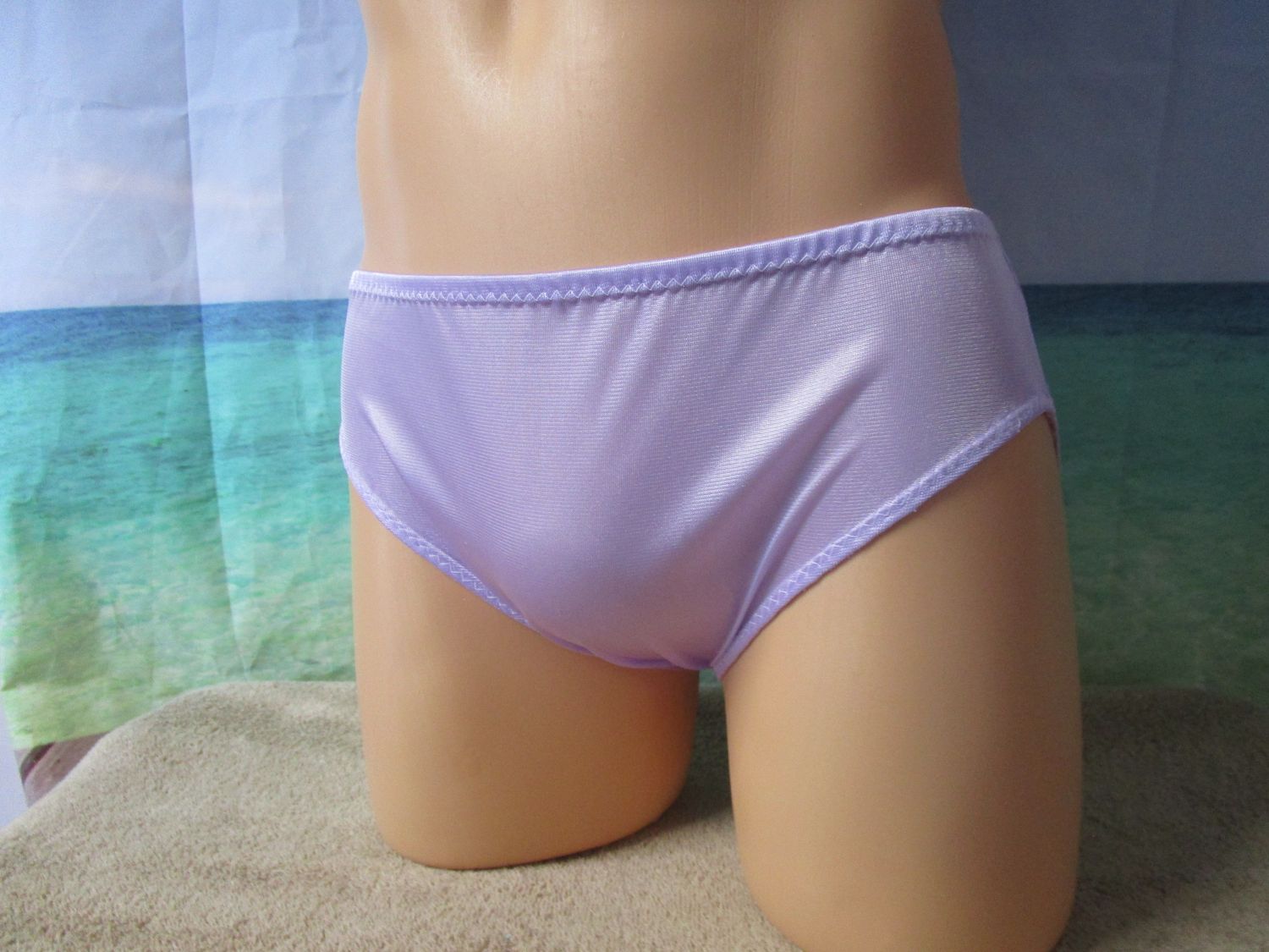 Nylon Tricot Hipsters, 3&quot; Sides, Medium Man Front Panty