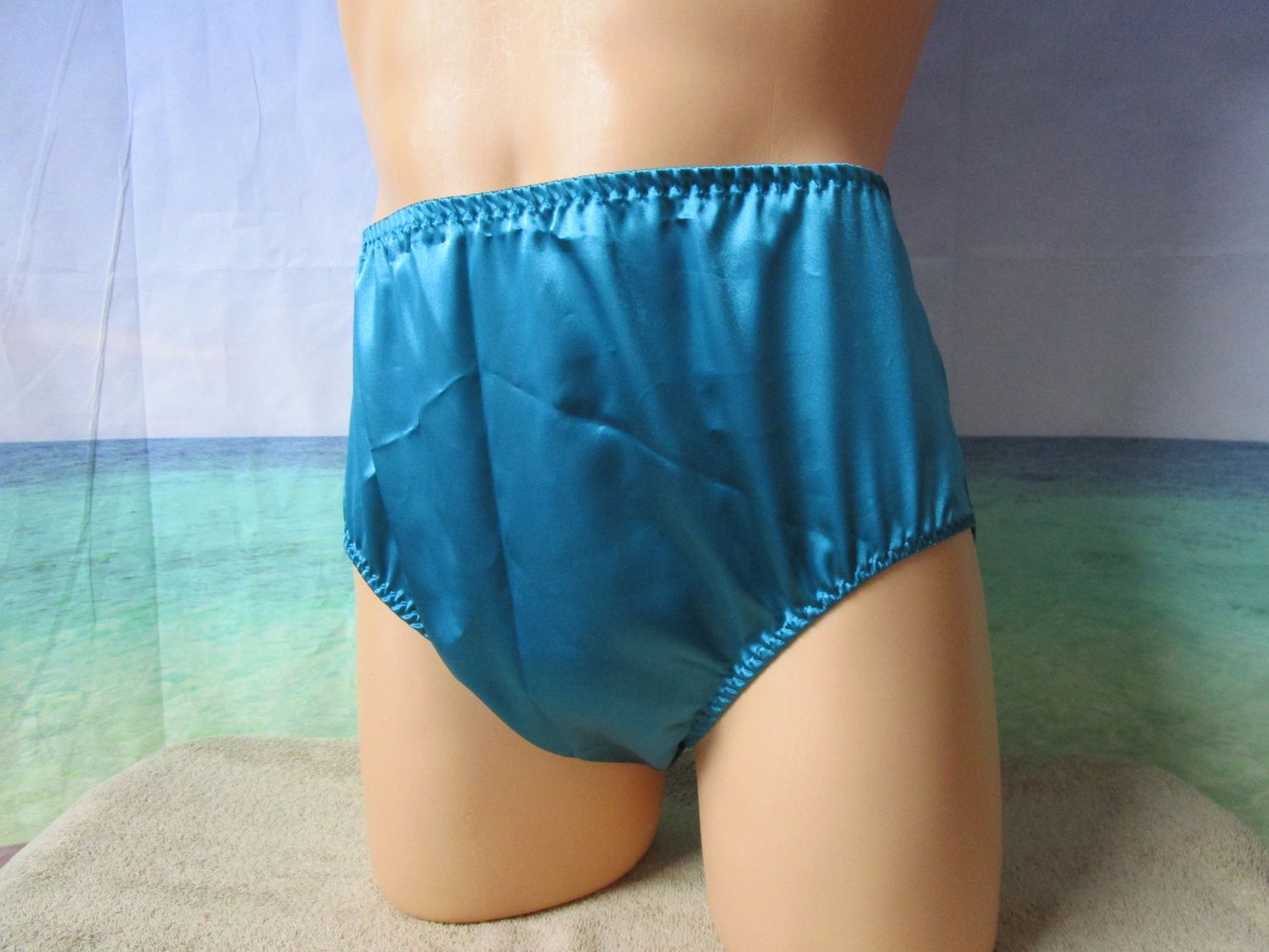 Satin High Waist Briefs, 8&quot; Sides, Medium Man Front, 5-6&quot; Crotch