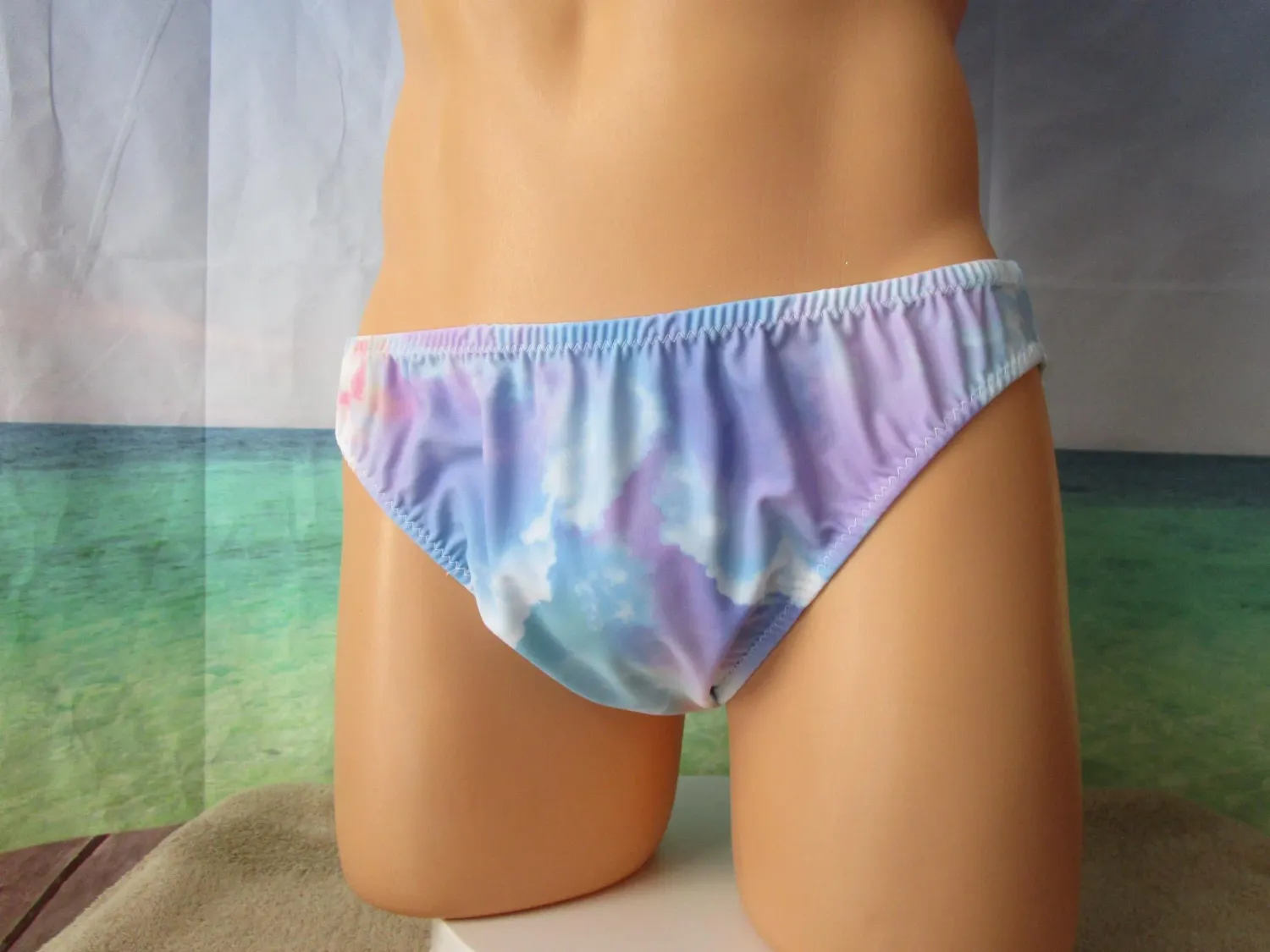 Nylon Spandex Prints Bikini, Medium Man Front