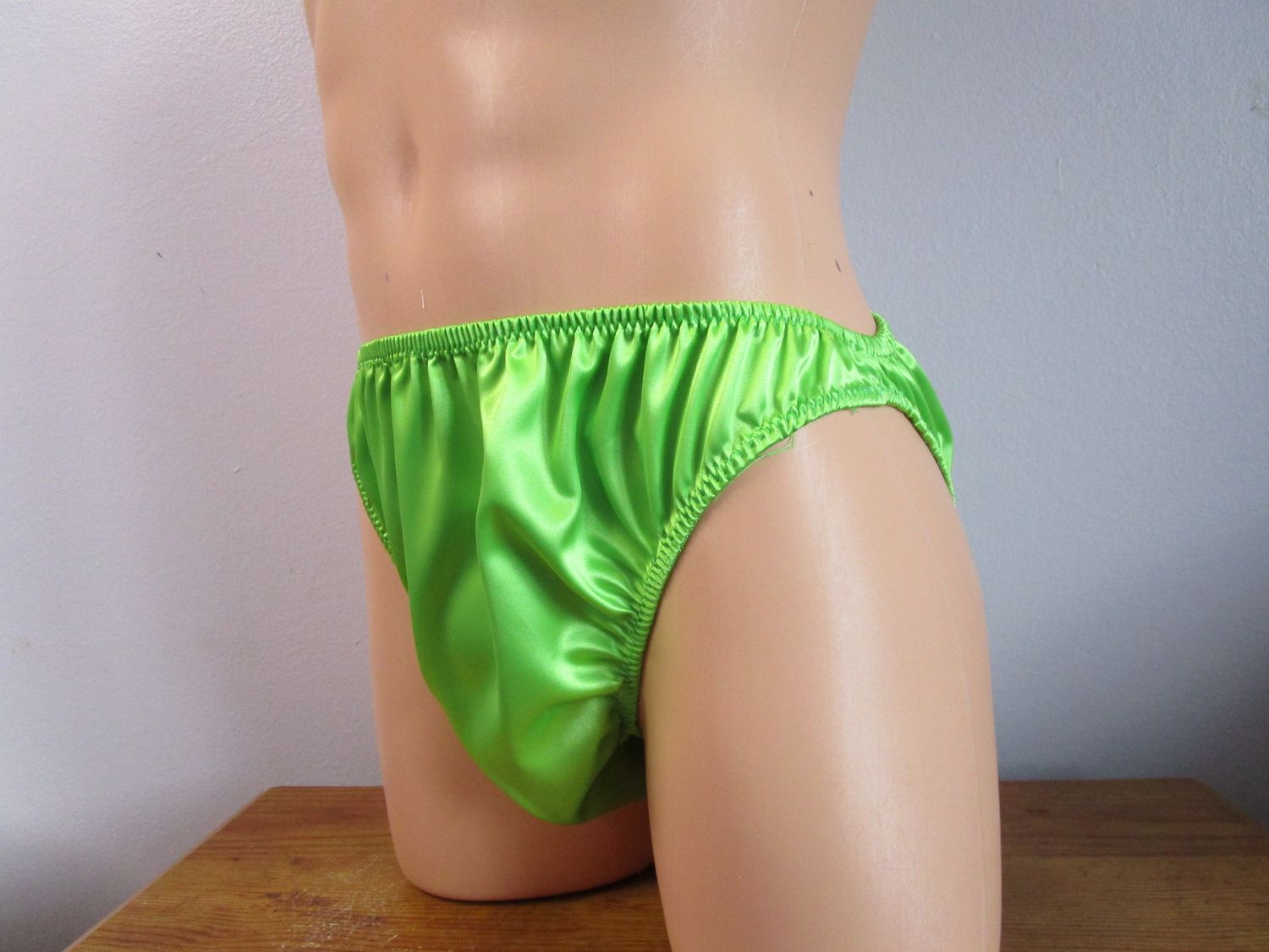Satin French Cut High Leg Panty, Medium Man Front