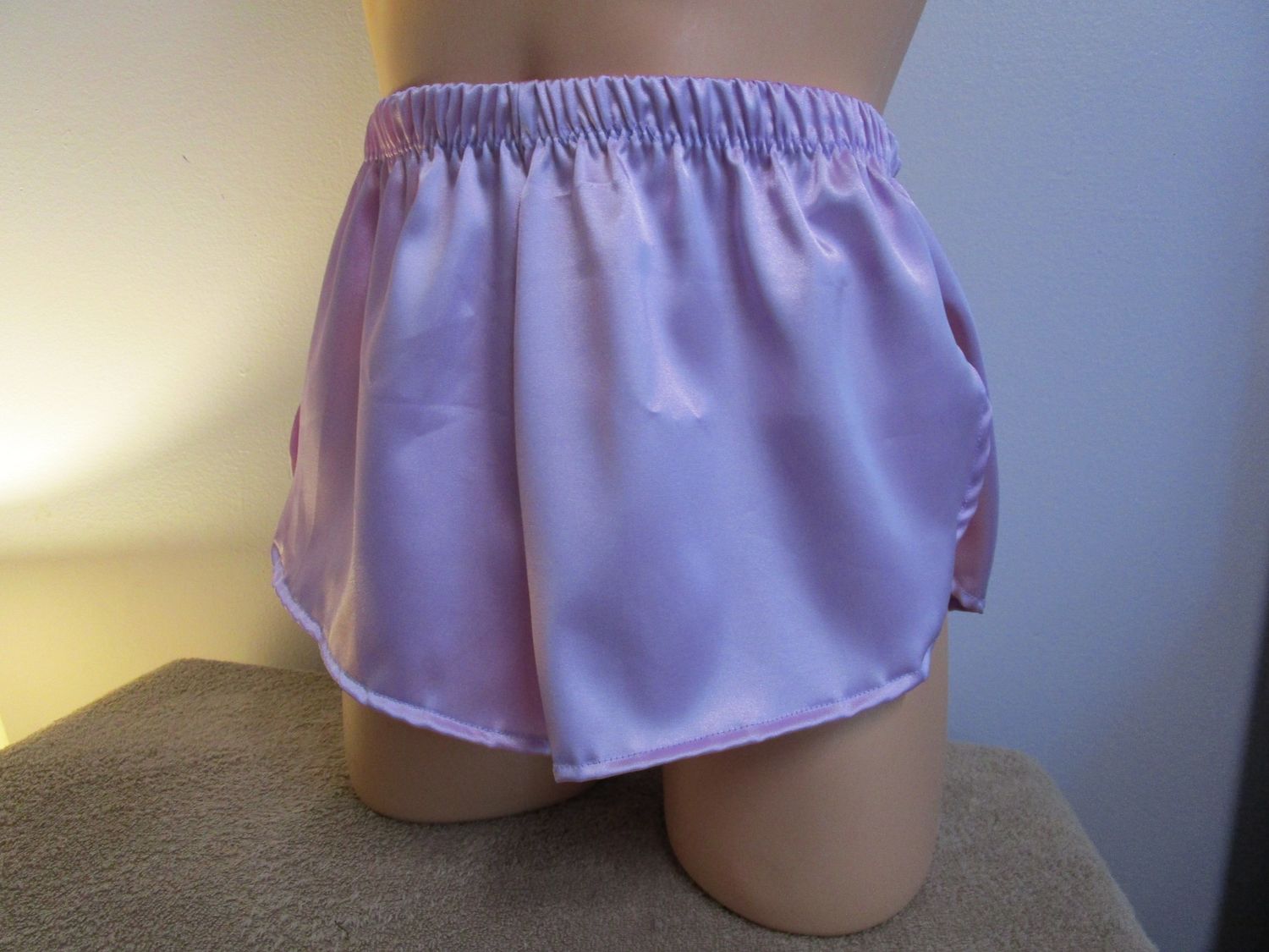Satin Open Side Shorts for Men, sexy shorts, 1.5 - 5&quot; Inseam