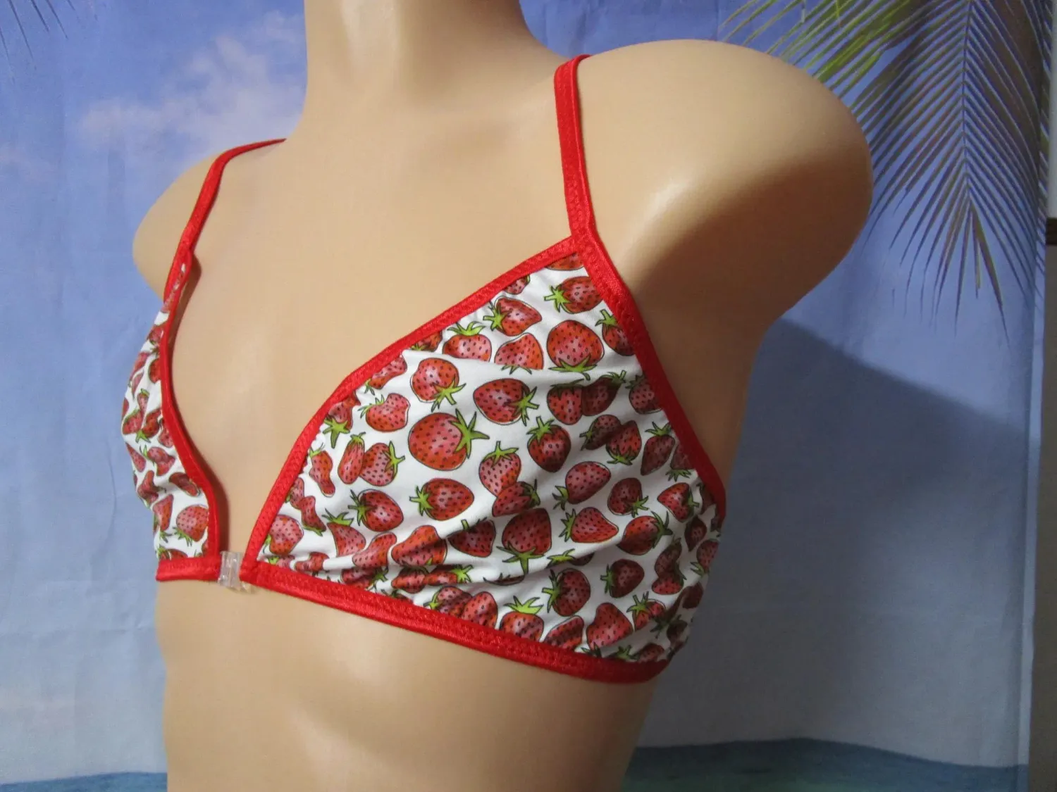 Brushed Knit Prints Bralette, Front Closure Bra, Adjustable Straps
