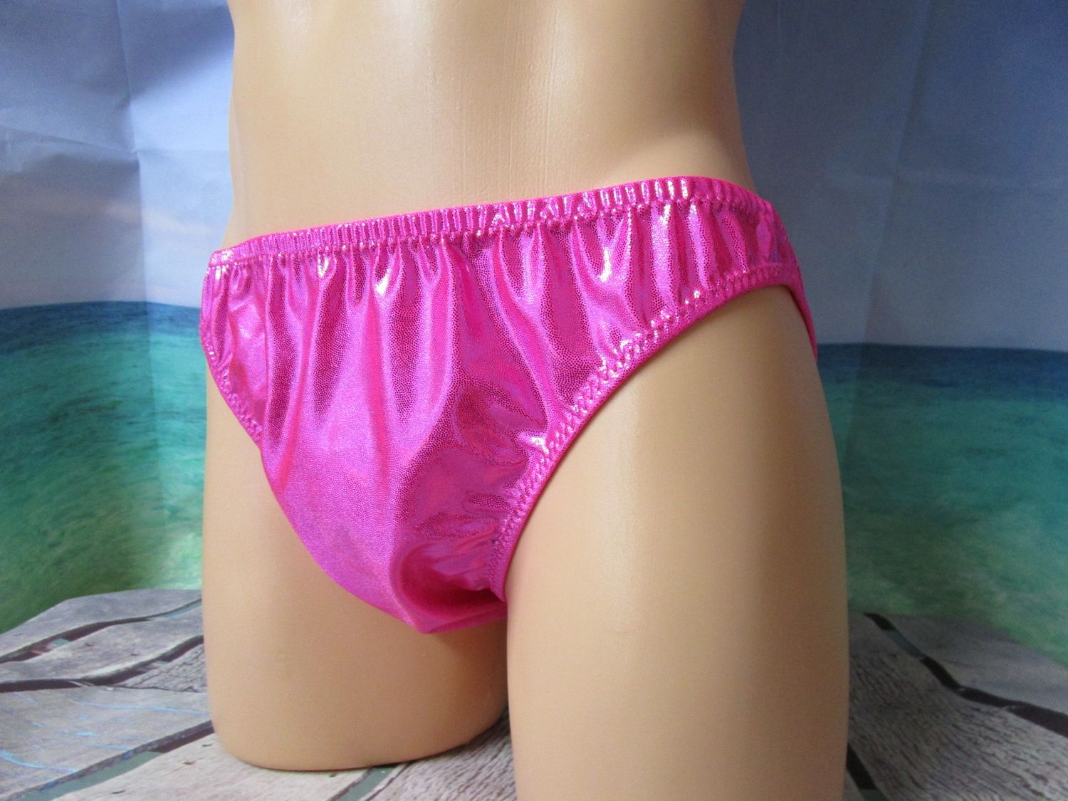 Faux Leather Bikini, Medium Man Front