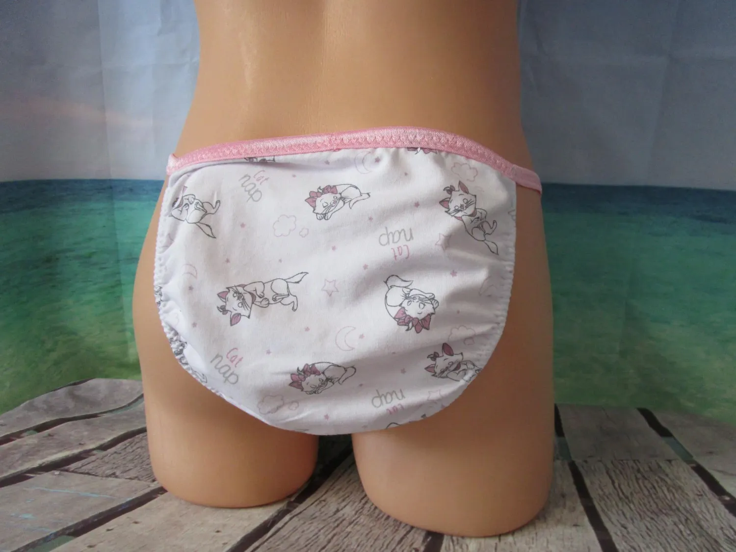 Cotton Knit Prints, Classic Rear String Bikini