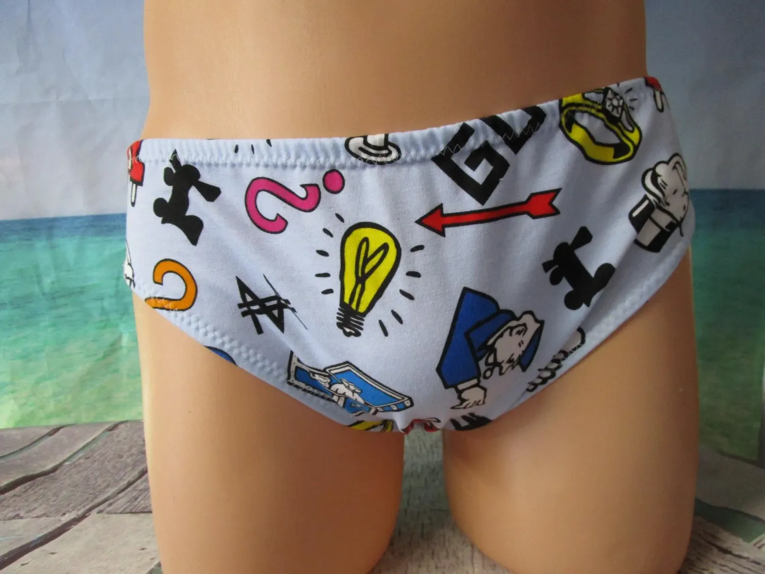 Cotton Knit Prints Hipster Brief, 3&quot; Sides Medium Man Front