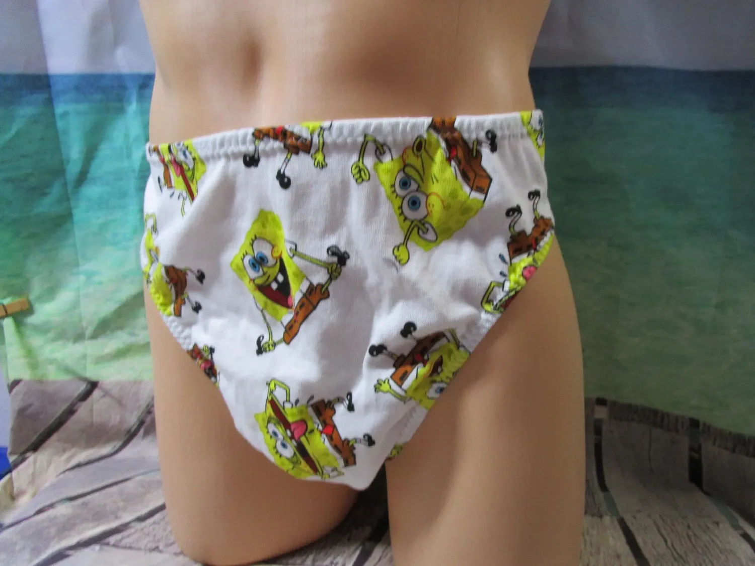 Cotton Knit Thong, Medium Flat Front for Men