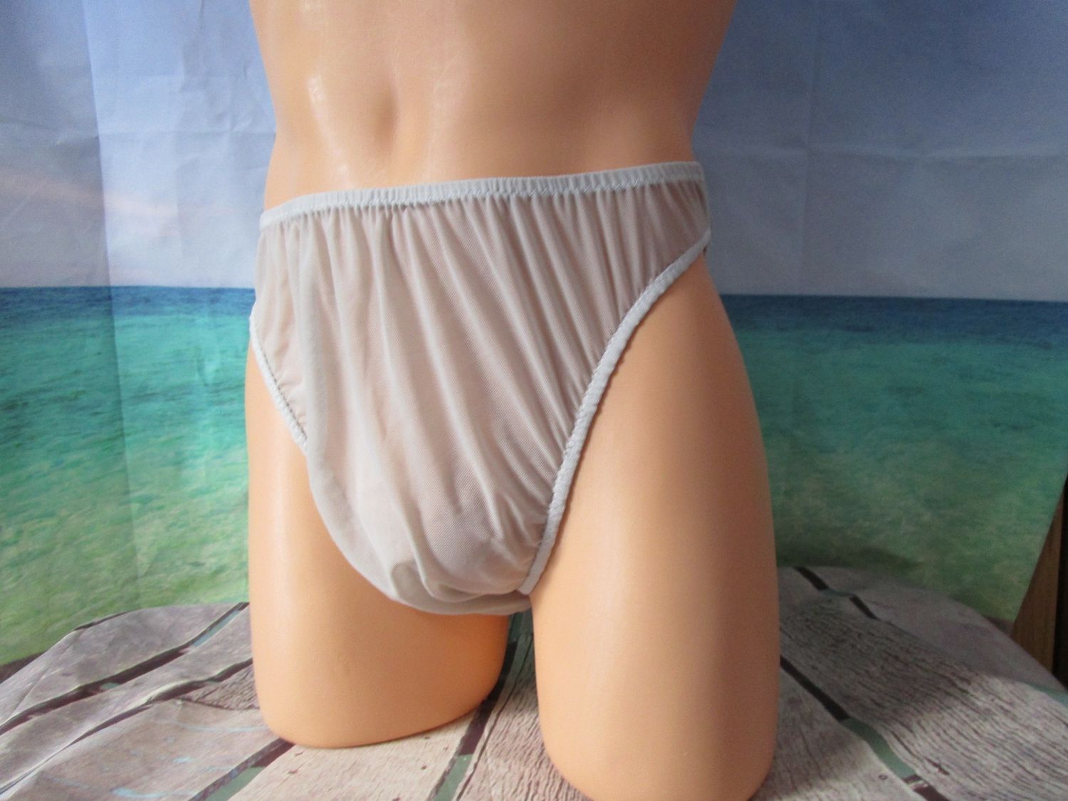 Power Mesh French Cut High Leg Panty Panty, Medium Man Front