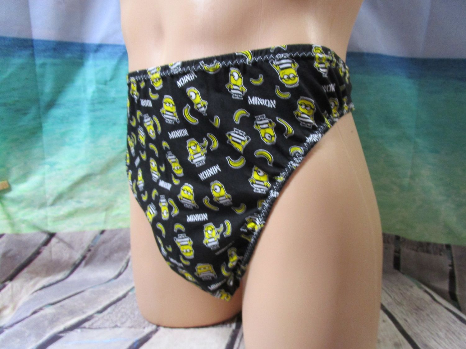 Cotton Knit Prints Thong, Medium Man Front, No Trim