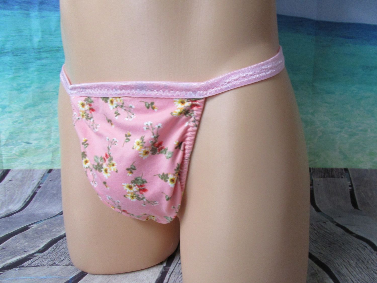 Brushed Knit Prints G-String, Medium Man Front