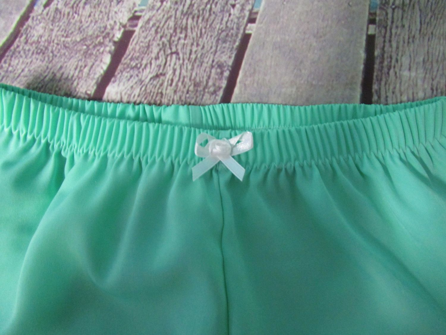 Peachskin Bloomers, Knickers, Ruffled &amp; Lace Trim