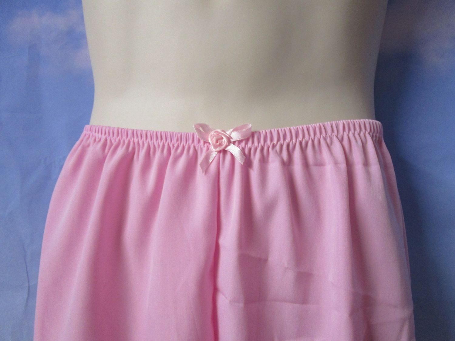 Peachskin Bloomers, Knickers, Lace Trim
