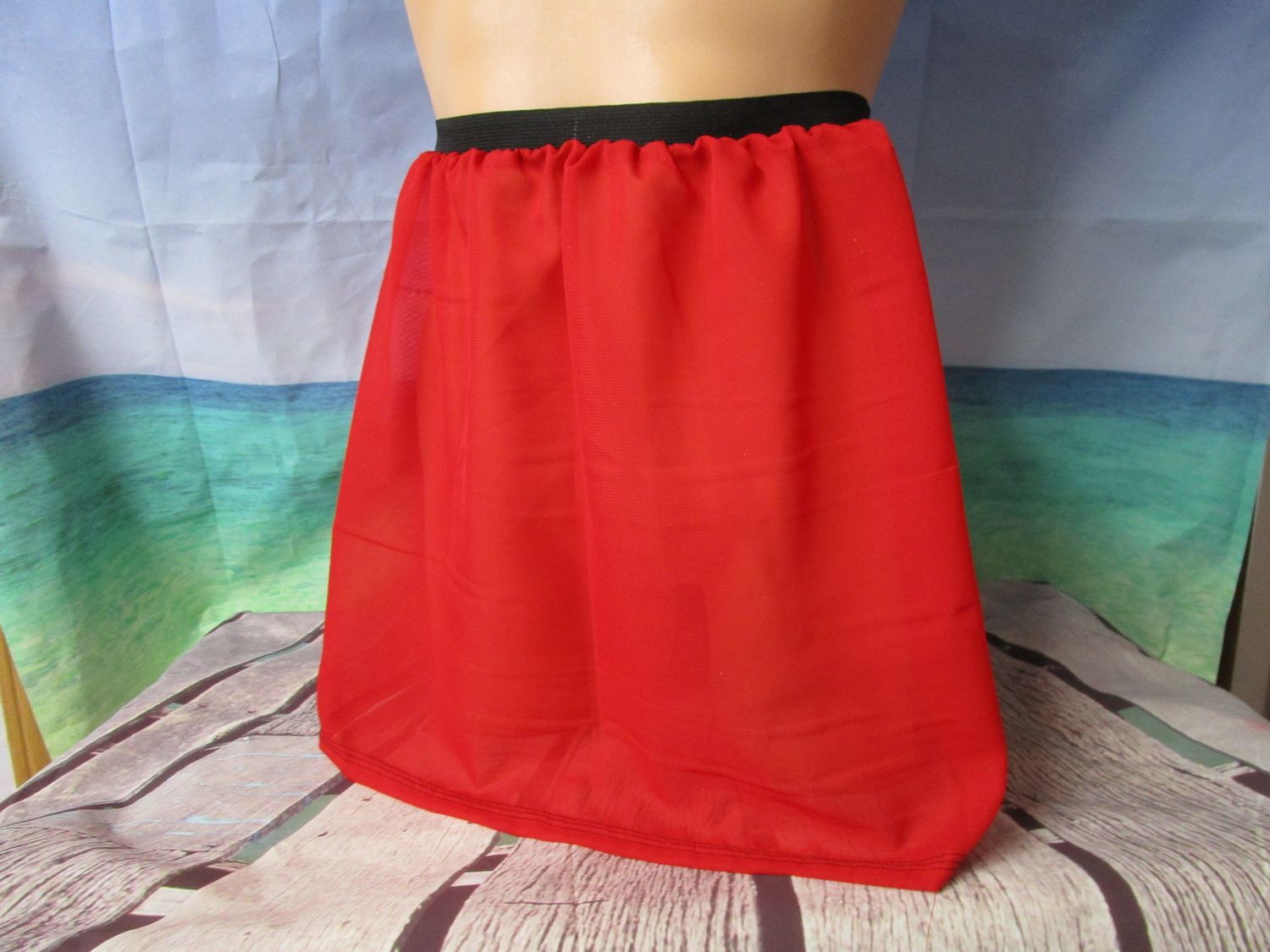 Chiffon Skirt, Slip with Elastic Band 15&quot; Long