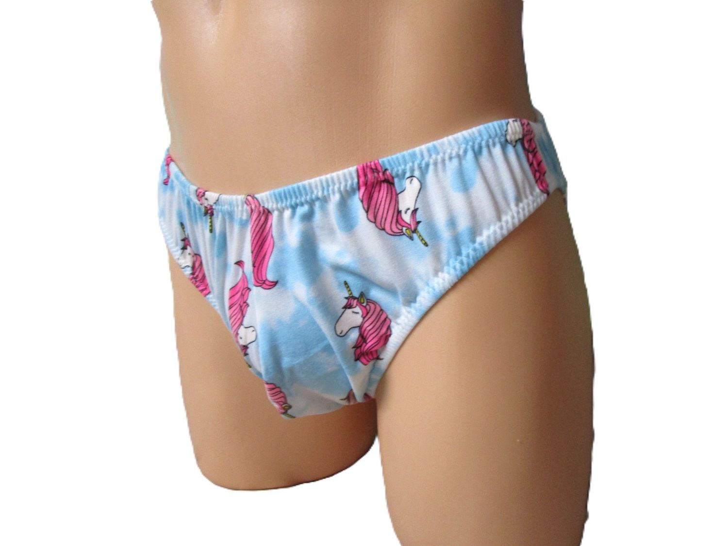 Brushed Knit Prints Bikini, Contoured Front w/seam