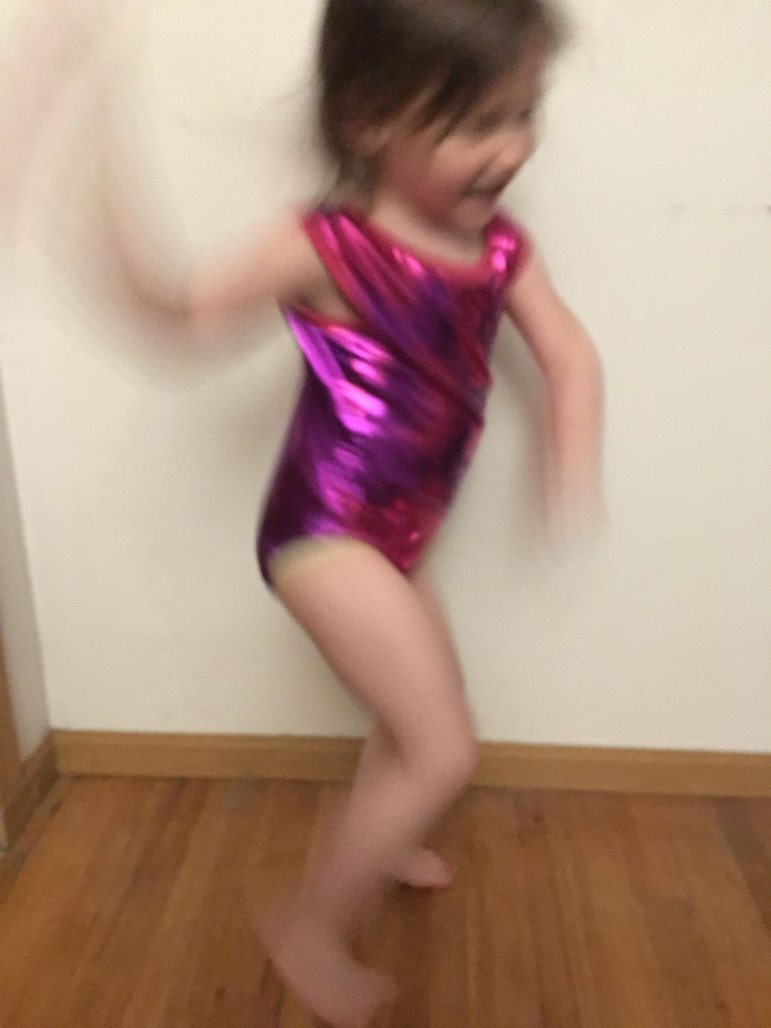 Child Sizes Metallic Dot Spandex Leotard for Dance or Gymnastics