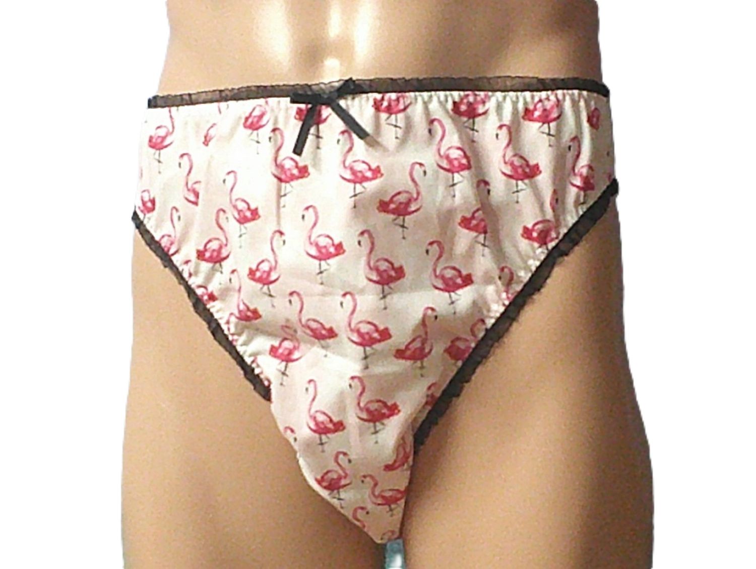Juvenile Cotton French Cut High Leg, Medium Man Front, Spaced Lace and Ruffle Trim