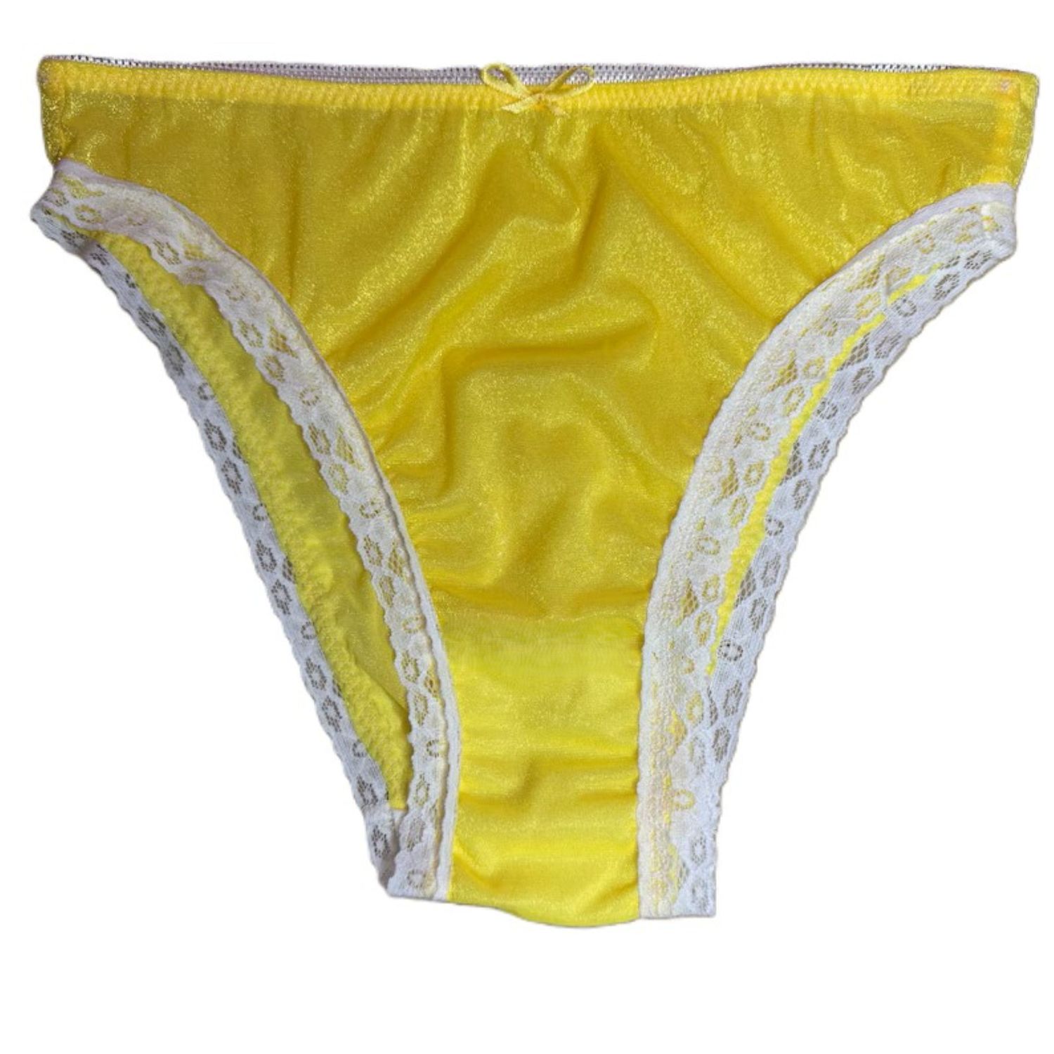 Plush Velvet French Cut High Leg Panty Lace Trim