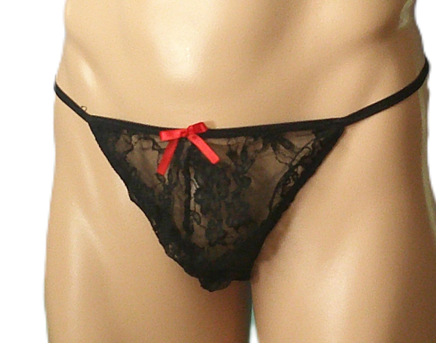 Lace Contoured Front  T-Back Thong for Dancers and strippers and just for fun