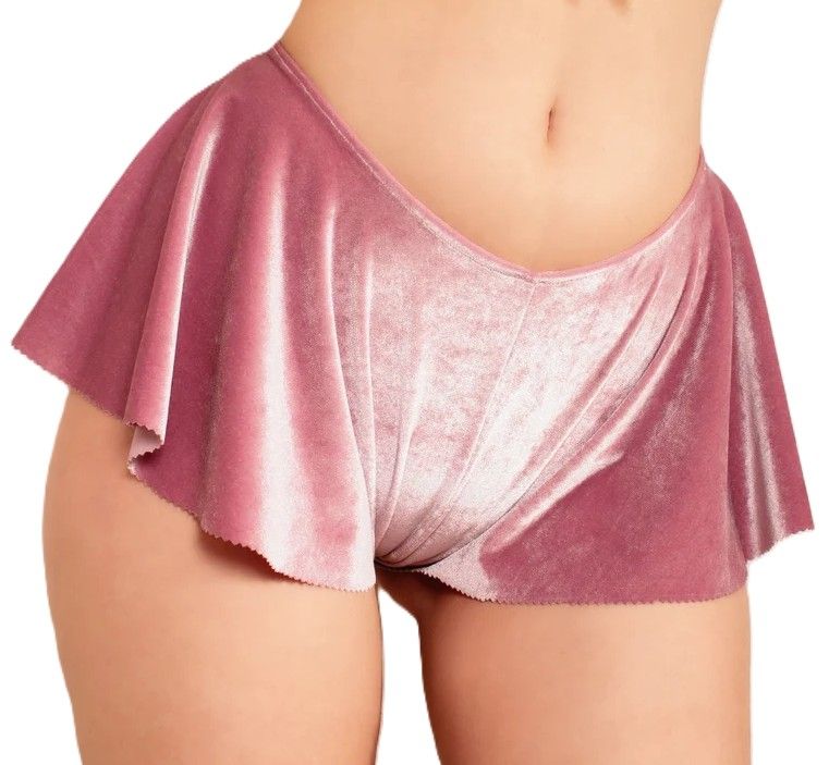 Plush Velvet Tap Pants, Skort, Skirted Thong Feel