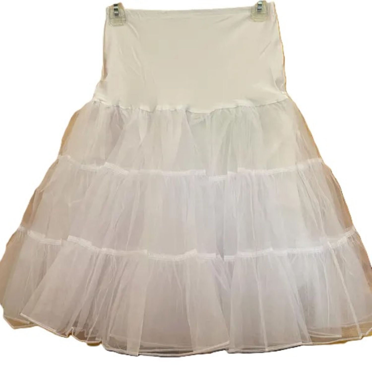 Ruffled Tulle Half Slip, Vintage Look, Spandex Tummy Control Waist