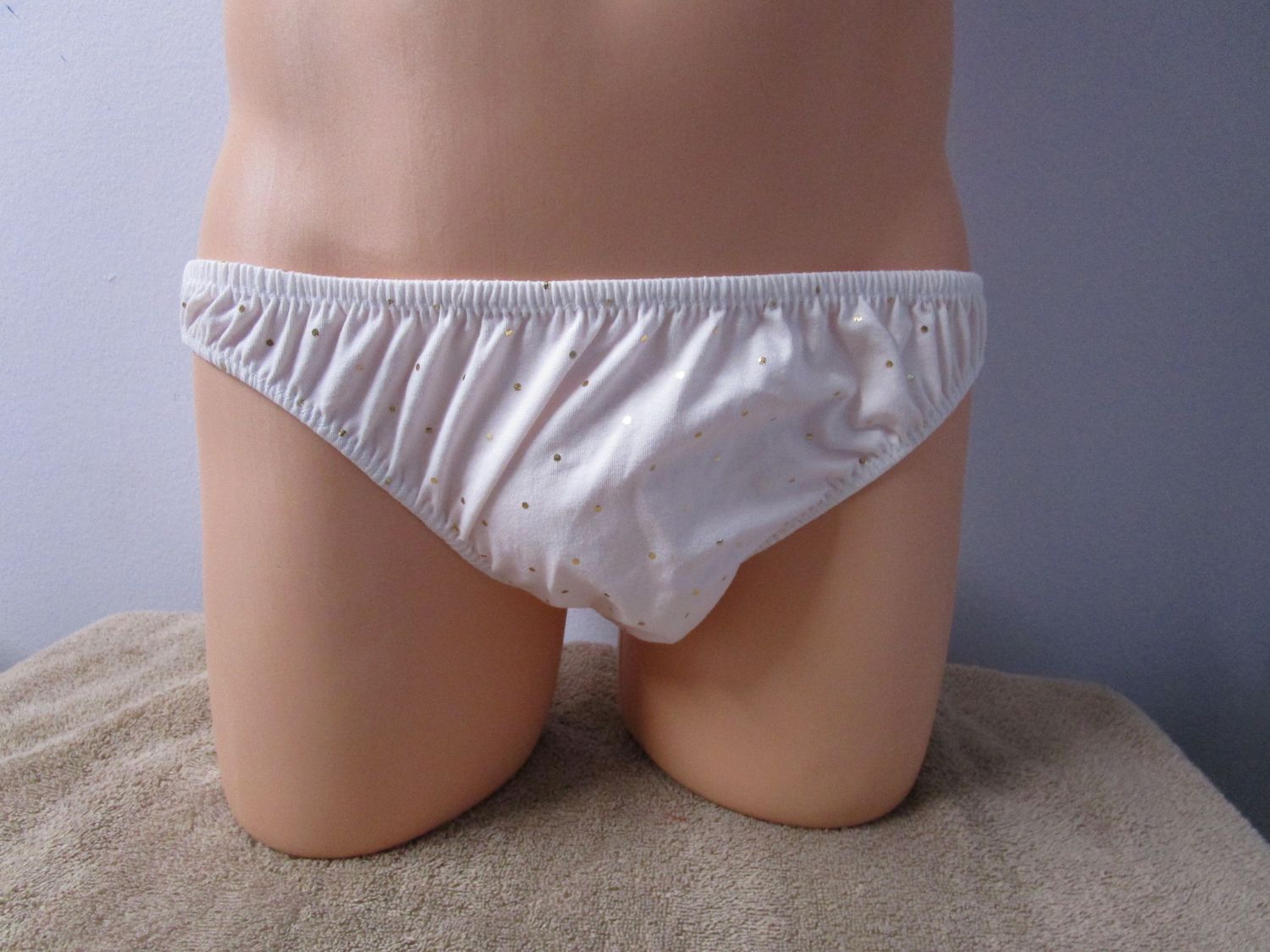 Cotton Knit Prints Bikini, Low Rise, Medium Man Front, No Trim