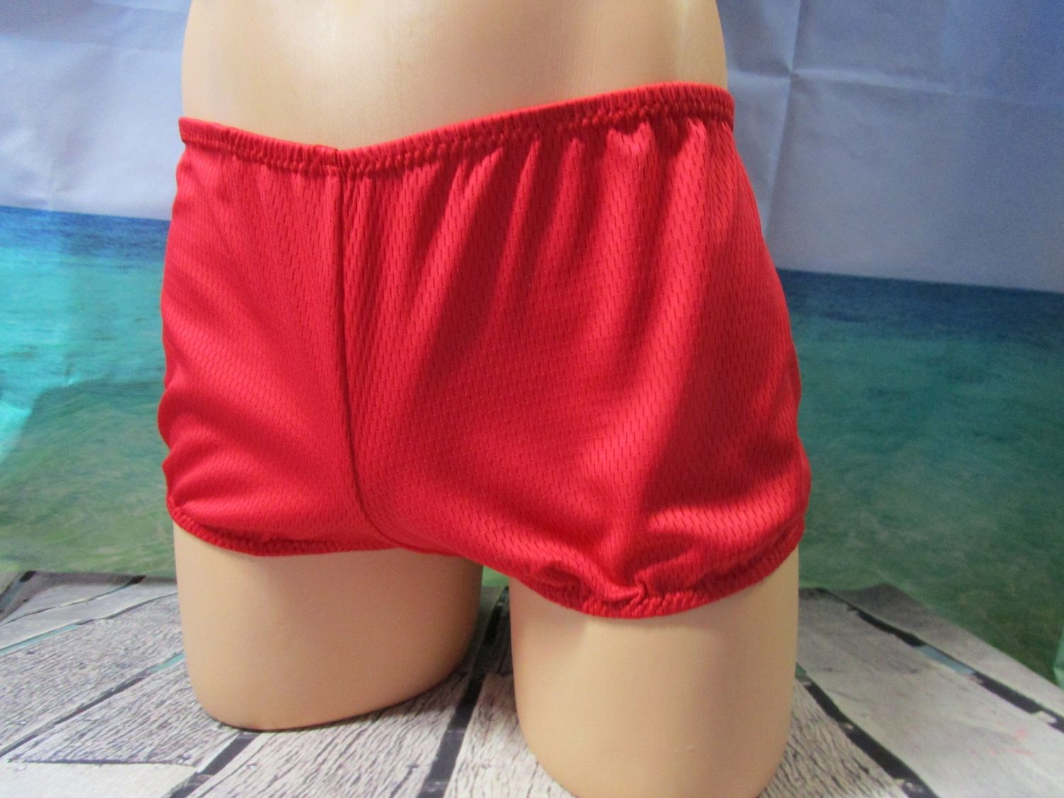 Coolmax-Dimple Mesh Boy Cut Shorts, Medium Man Front