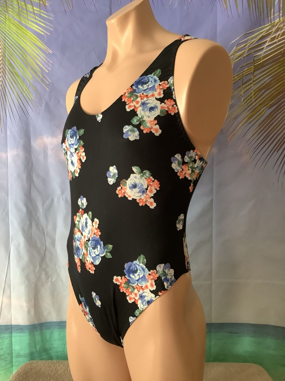 Brushed Knit Prints Racer Back Leotard, Thong, Tanga or Full Rear